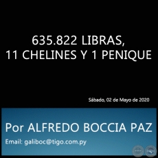 635.822 LIBRAS, 11 CHELINES Y 1 PENIQUE - Por ALFREDO BOCCIA PAZ - Sbado, 02 de Mayo de 2020